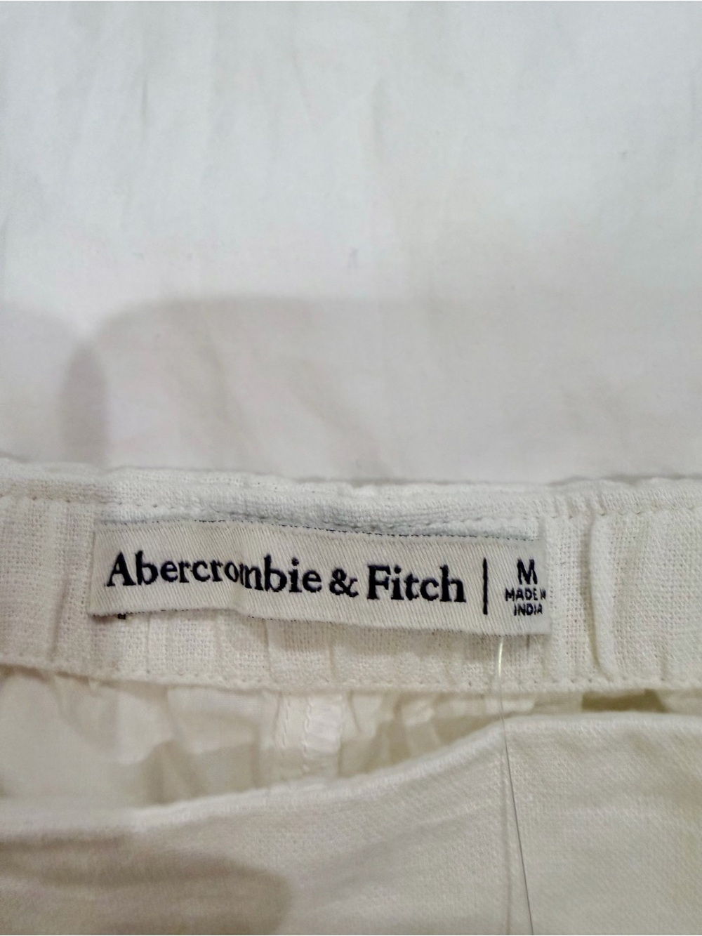 Abercrombie and Fitch Linen Blend Mini Skort in White/Cream - Picture 7 of 8